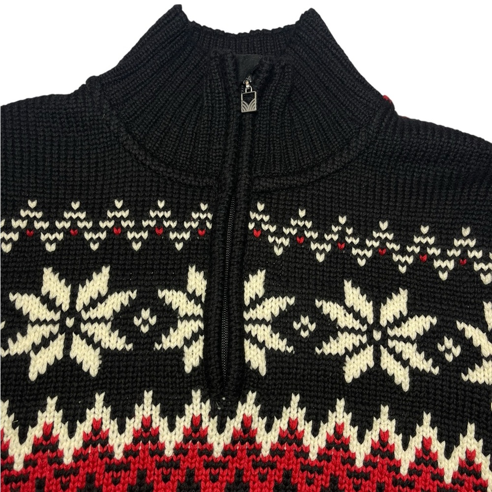 Dale of Norway Myking Nordic Merino Wool Black Chunky Knit Men’s Sweater L NEW - Picture 7 of 16